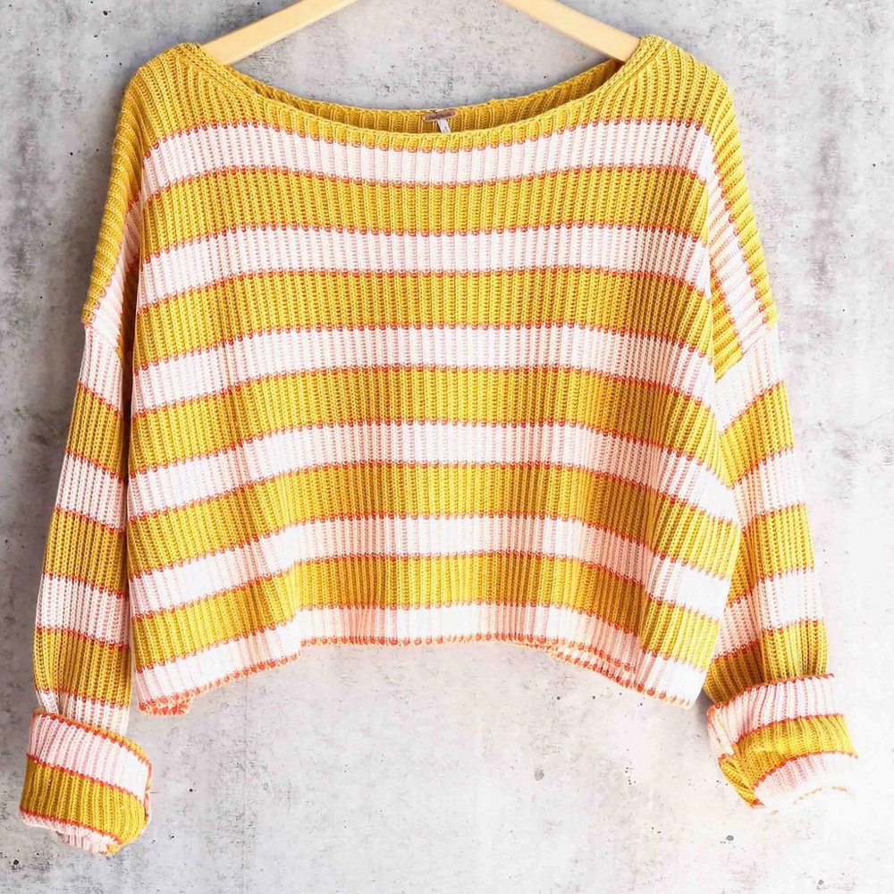 XS Free People - Just My Stripe Pullover in Multi